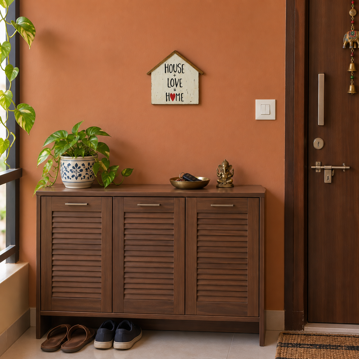 House + Love = Home Neem Wood Wall Hanging