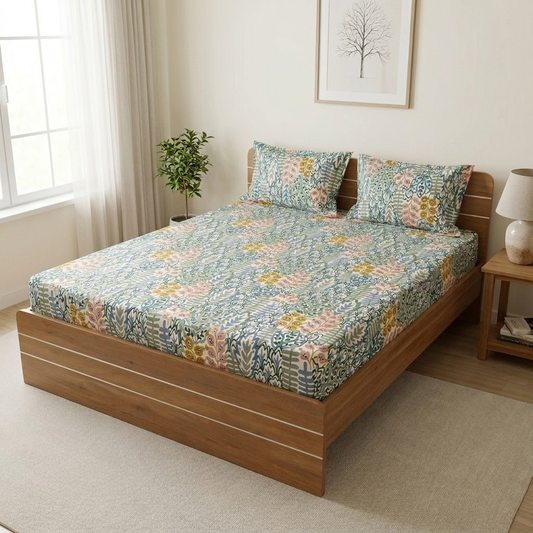 Waypoint Nordic Fern Cotton Bedsheet – Folk Art Design