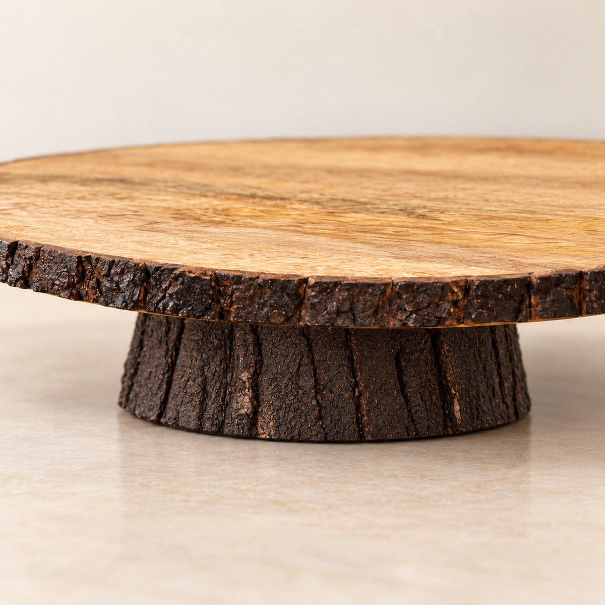 Waypoint Bark Edge Mango Wood Lazy Susan