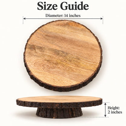 Waypoint Bark Edge Mango Wood Lazy Susan