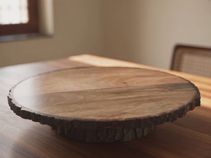 Waypoint Bark Edge Mango Wood Lazy Susan